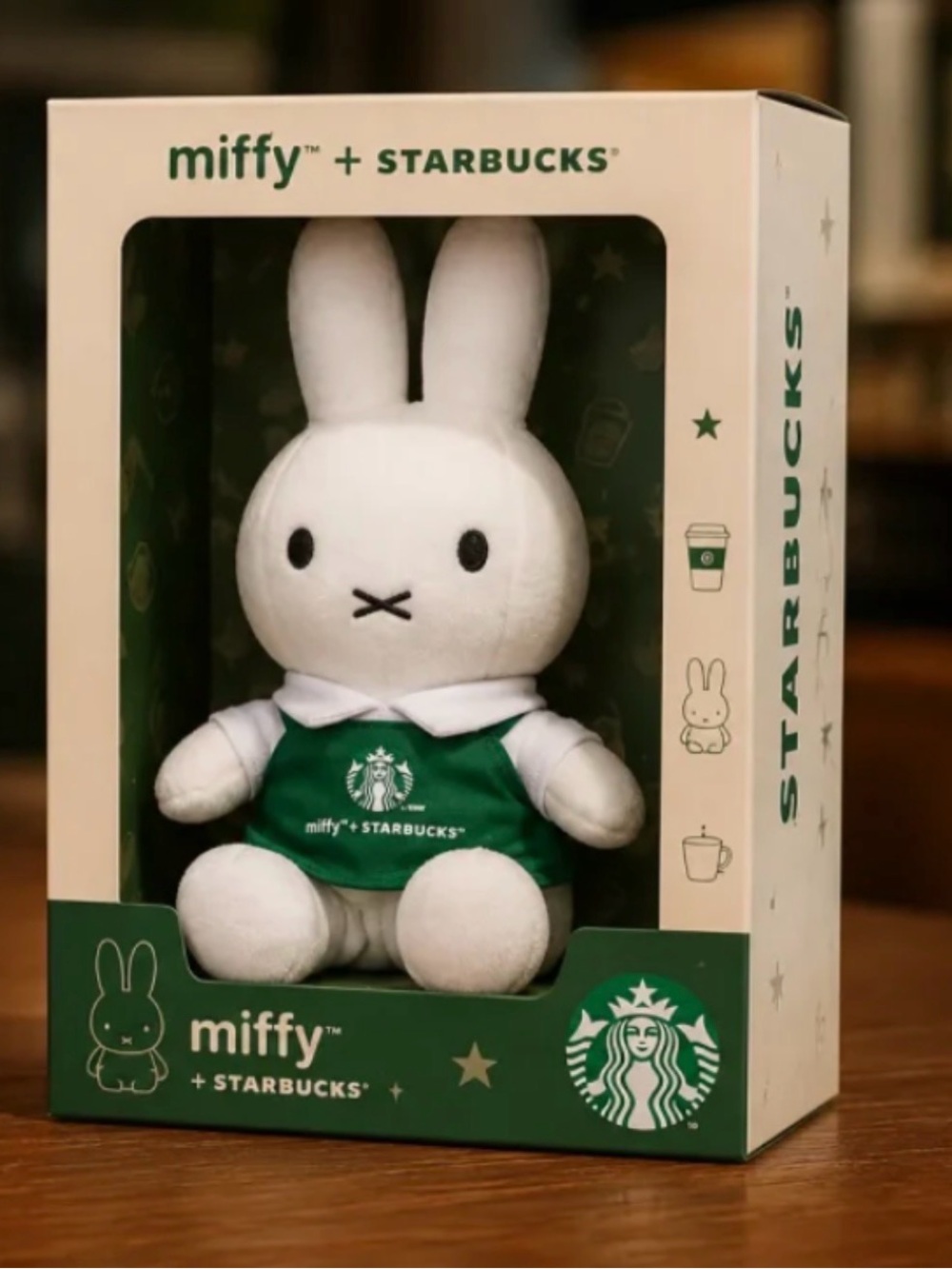 2026Miffy x Starbucks Collection Plush Bunny - White & Green